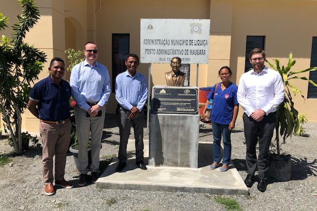 Inspection of Maubara Medical Clinic and Tribute to Timor-Leste Pillar